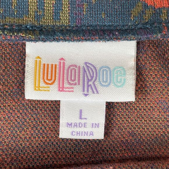 LuLaRoe Cassie Midi Skirt Women's Size Large Multi Color Stretch Pencil Skirt - Picture 3 of 9